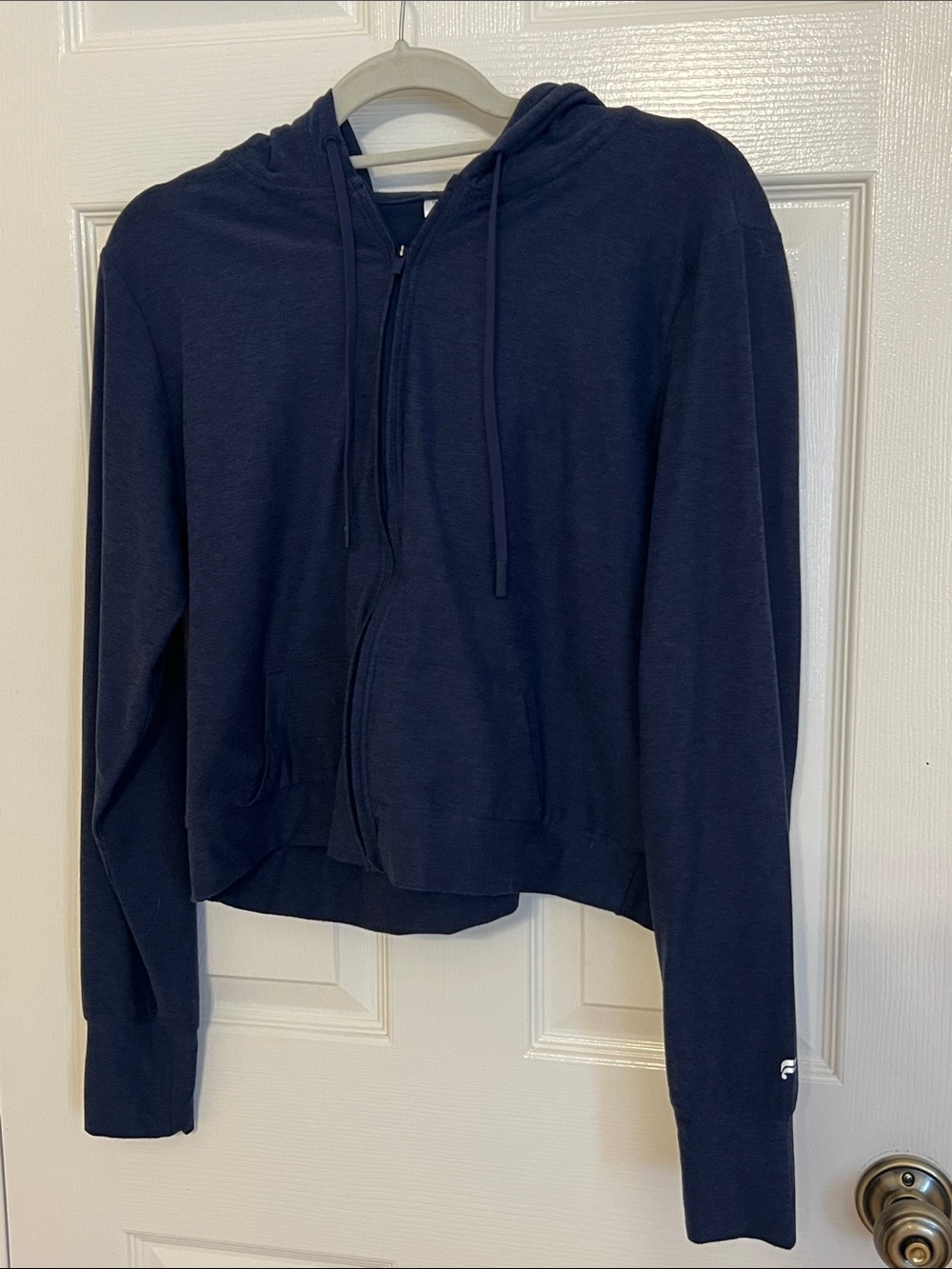 Fabletics Navy Full-Zip Hoodie with Hood
